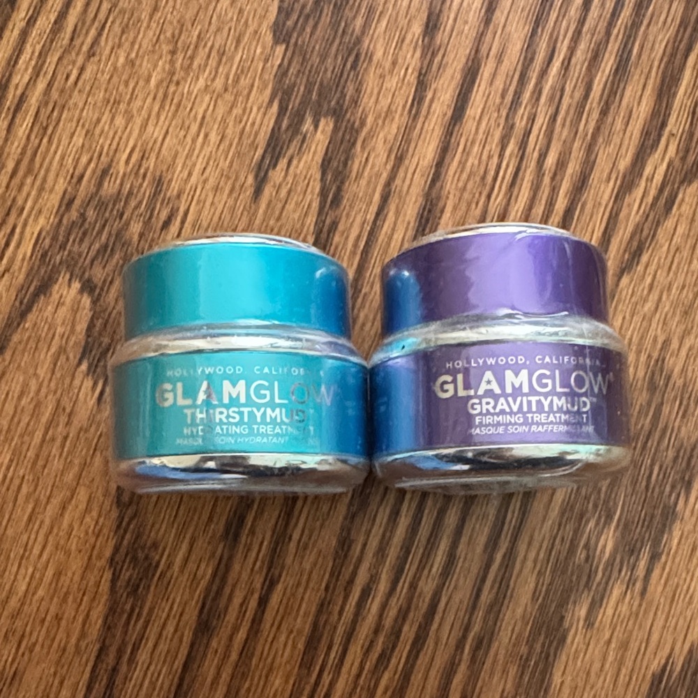 NWOT GLAMGLOW ThirstyMud Blue and GravityMud Purple Set